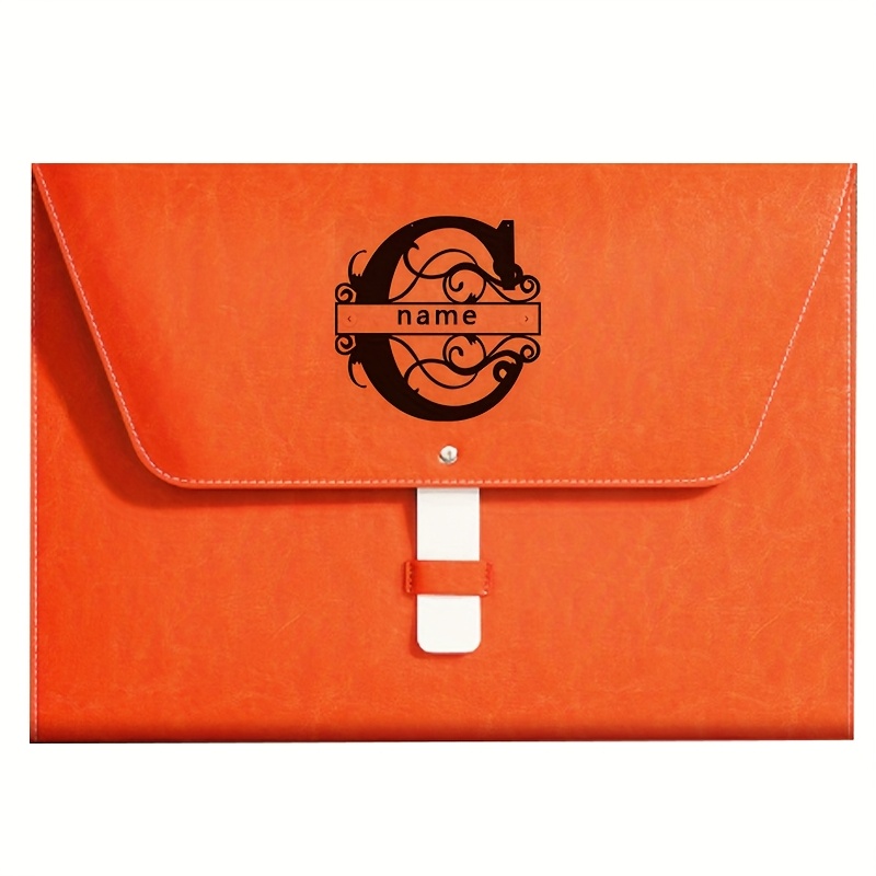 Customizable Faux Leather File Bag with Logo Printing
