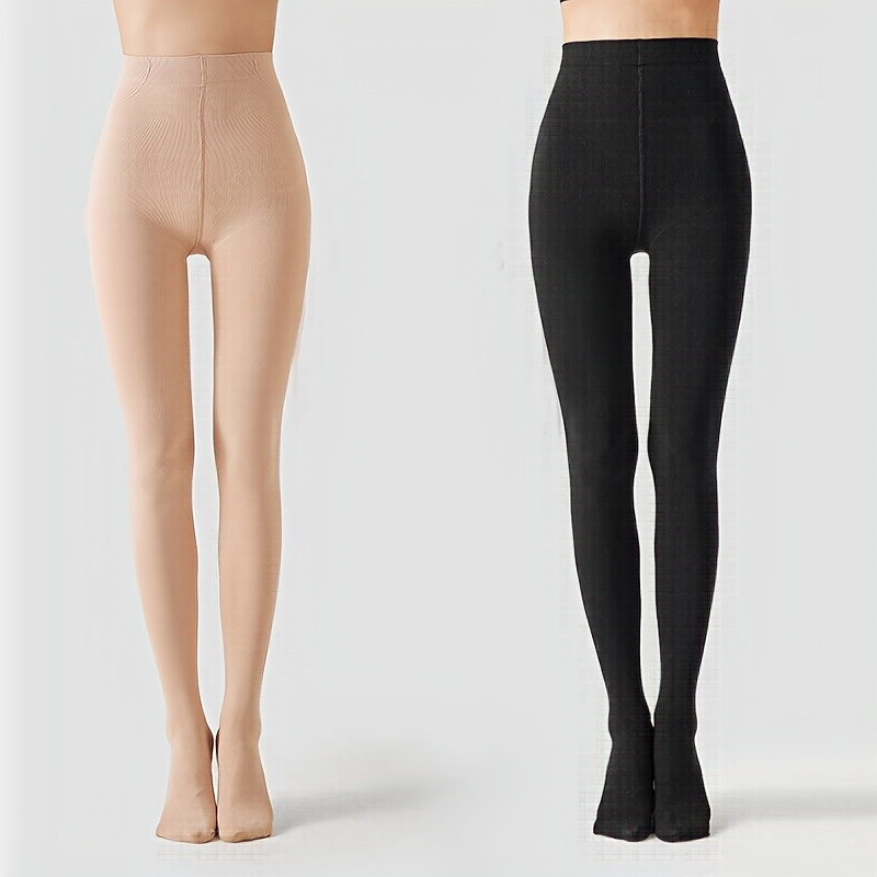 Solid Slim Tights Opaque High Waist Elastic Leggings Women's - Temu  Australia
