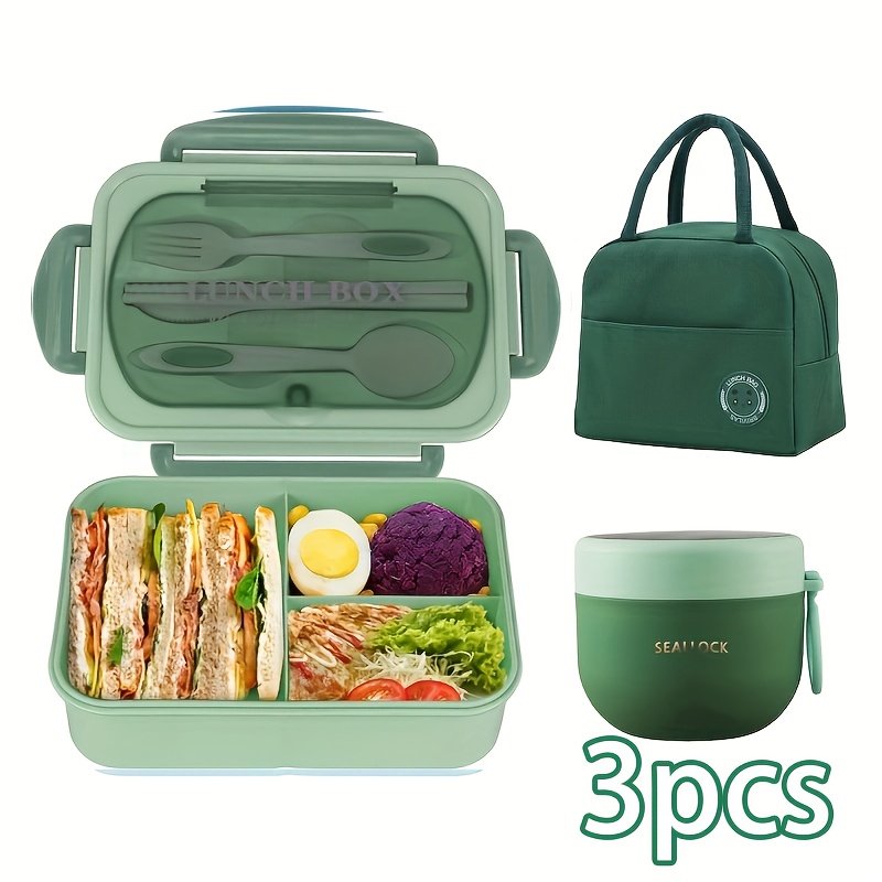 Top & Top - Set portapranzo isolato e borsa termica per uomo e donna (la borsa per