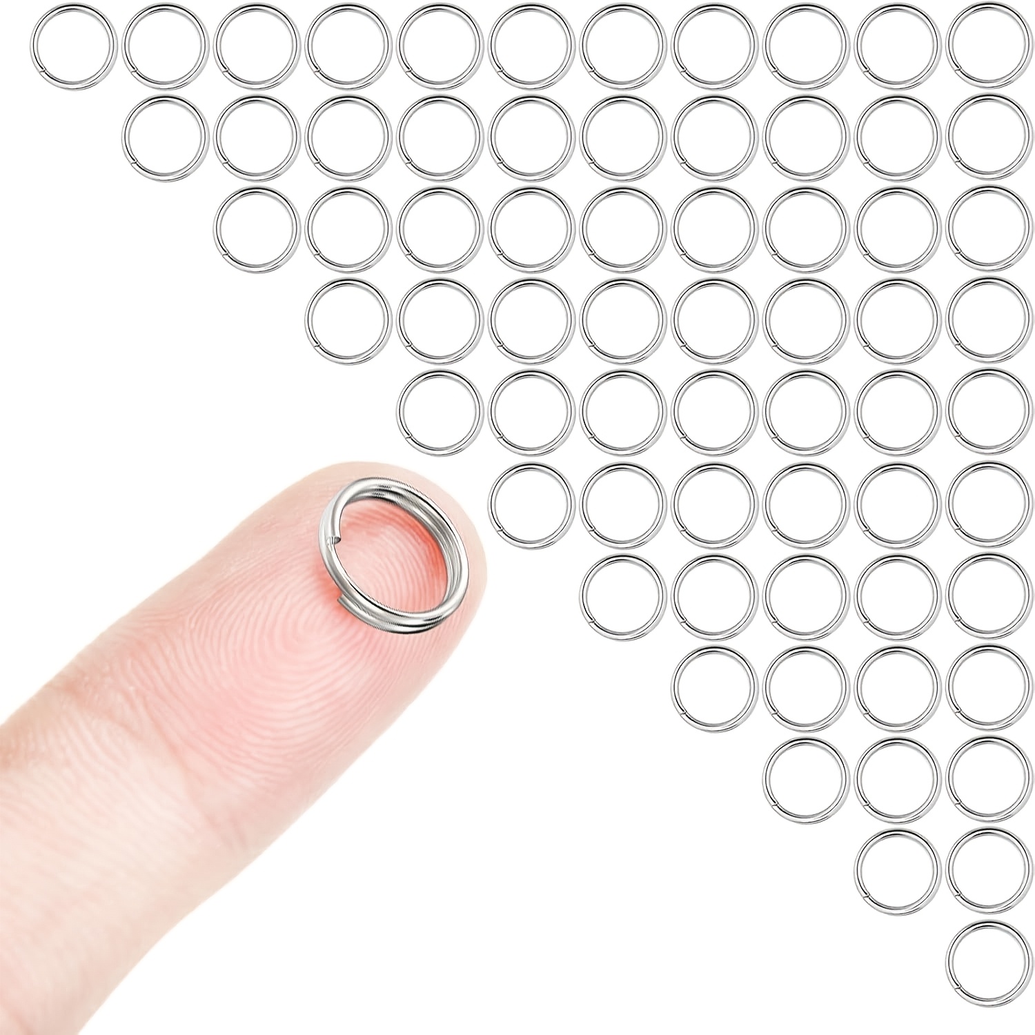 

100pcs Stainless Steel Split Rings, Mini Metal Key Ring Findings, For Jewelry Making, Diy Crafts, And Keychain Repair