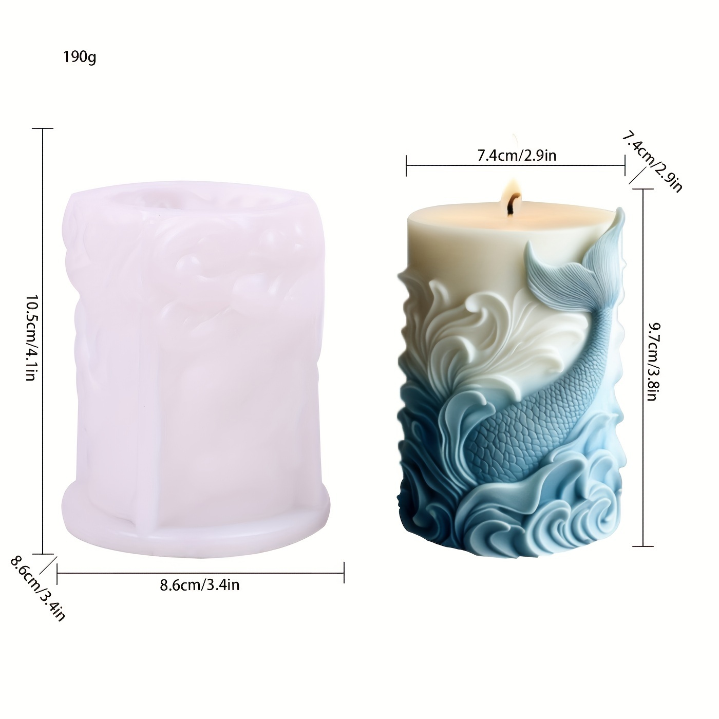 NICAVKIT Set di 6 Stampi per Candele in silicone a Bolle 3D, Fai Da Te, per decorare la casa