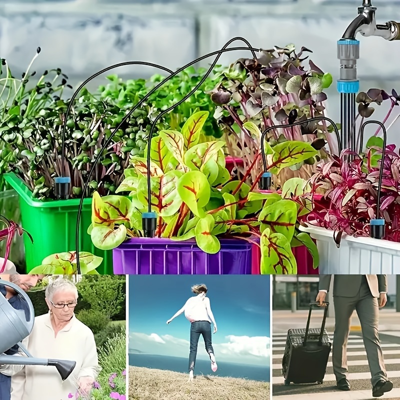 Easyinstall Drip Irrigation Kit With 10 Adjustable Emitters Self