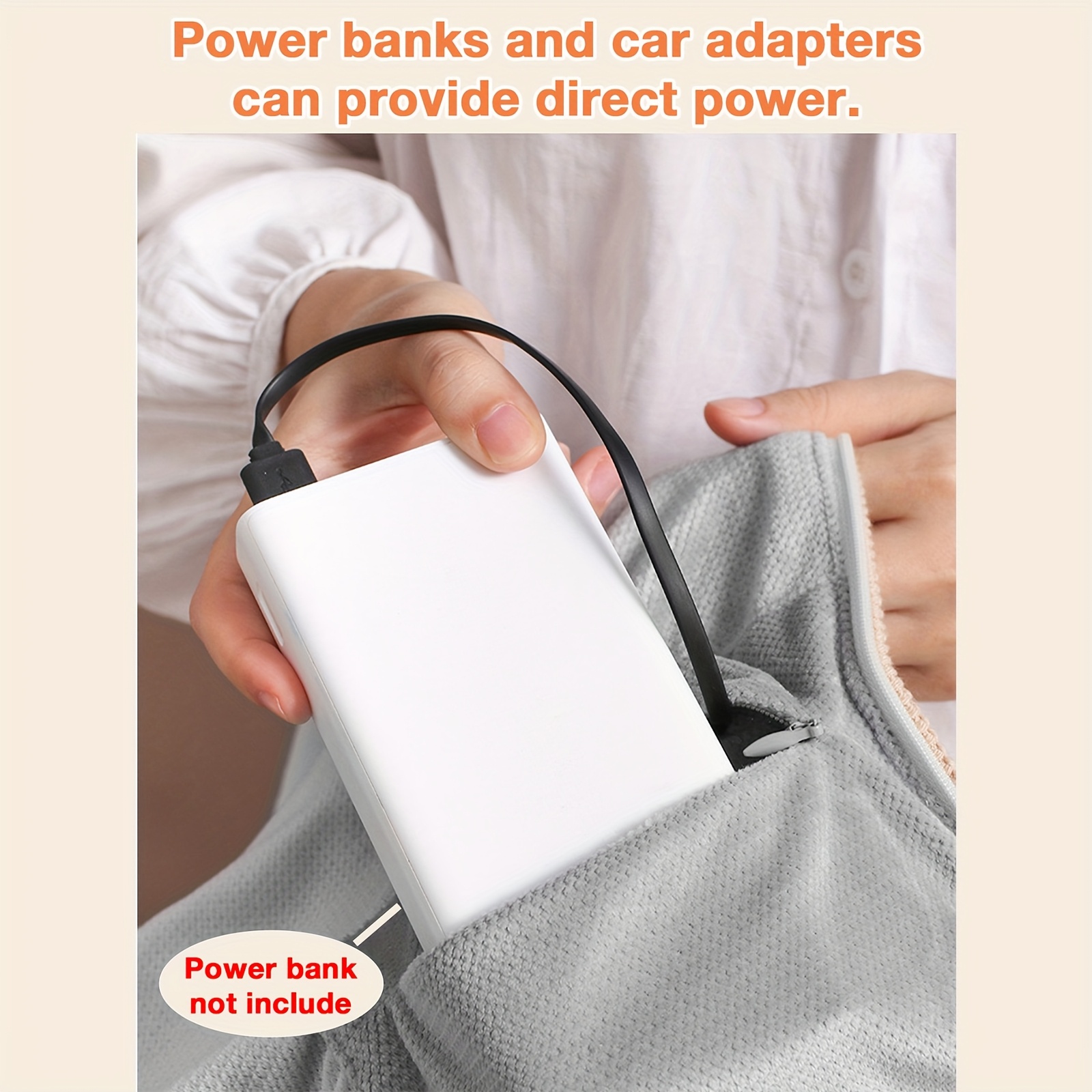  single person usb electric heating blanket with temperature control usb portable warm shawl for car use heating heat usb charging low voltage Product details 2