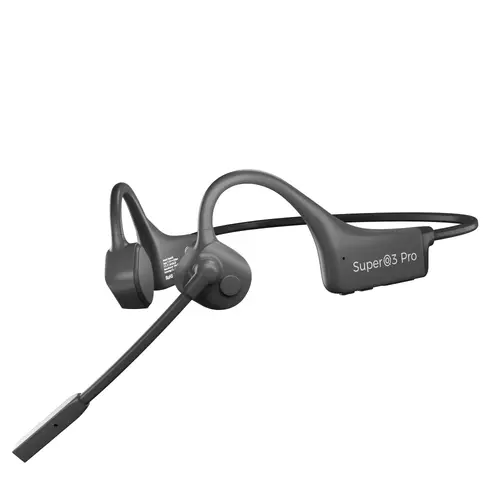 1pc open ear headset with mic bone conduction noise canceling headphones plastic volume control for driving riding meetings education type c rechargeable battery compatible with laptops for adults