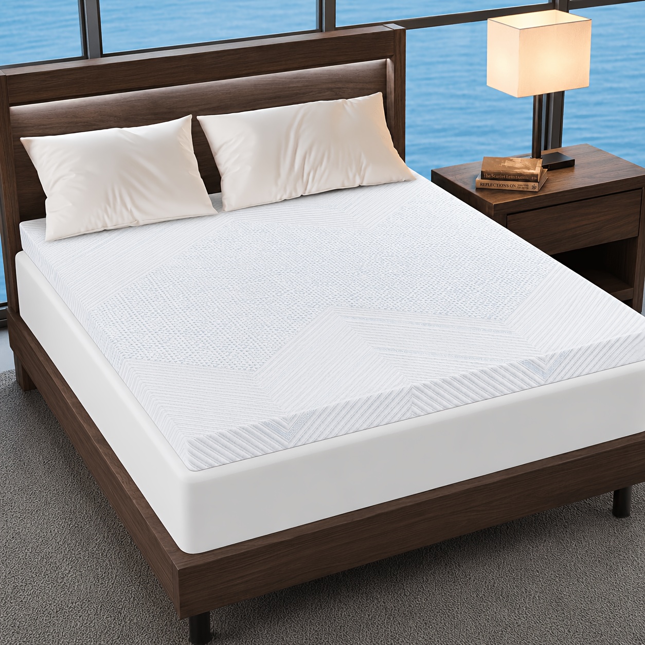Image of 9.5cm/ 7cm Medium High-density Supportive Foam Mattress Topper, Breathable & Soft Cover, H3 & H4 Double Hardness, Comfortable Bedding For Bedroom, Dorm & 90x200 140x200 160x200 180x200 200x200, -tex