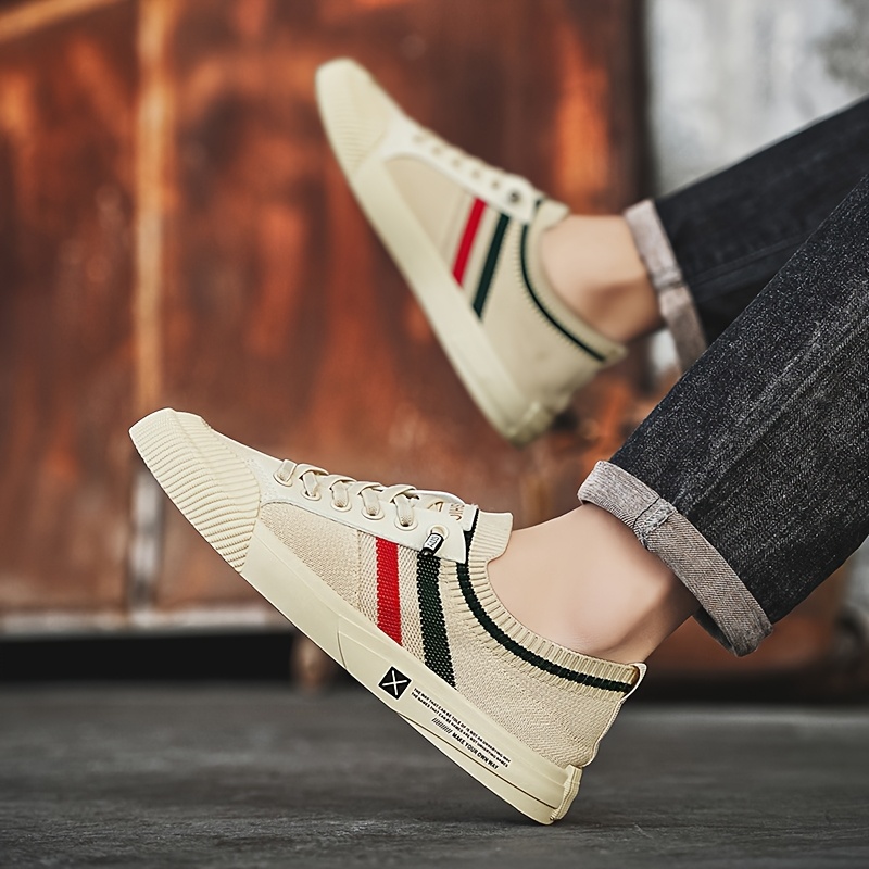 herren sneaker beige/schwarz/rot Temu Germany