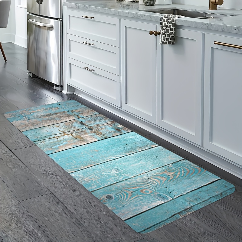 TEMU 1 tapis de cuisine épais de 1,1 cm, tapis imprimé bois ancien , idéal pour , , le porche, et la décoration intérieure