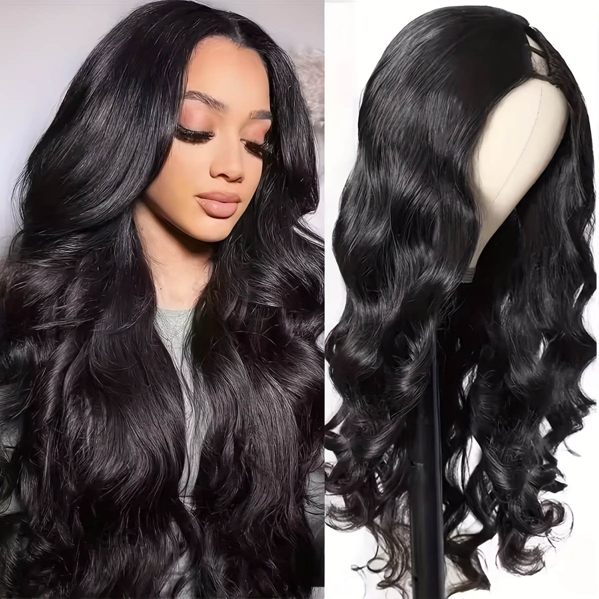 V Part Wig Human Hair Body Wave Wigs Upgrade V Part Wigs Brazilian Human Hair Wigs For Women Glueless
