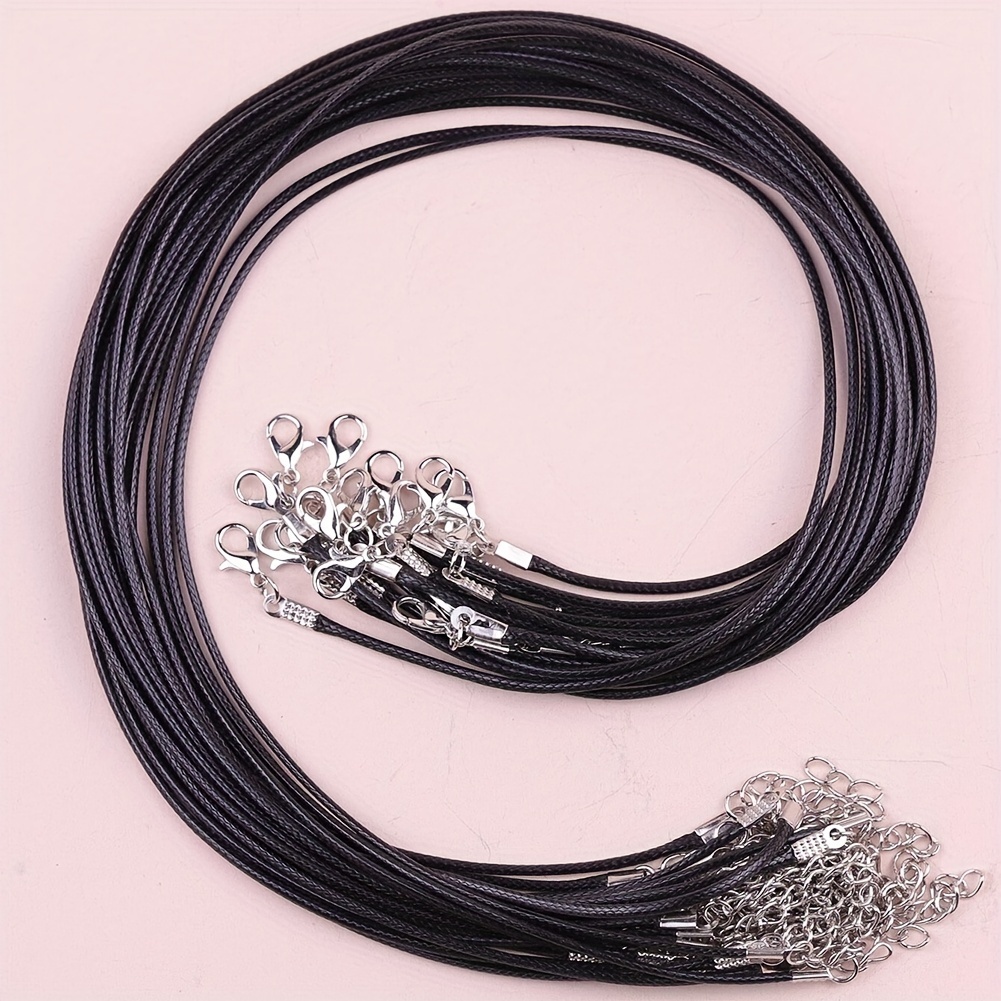 

10pcs/.5mm Cord Necklace With Clasp Adjustable Braided Rope For Jewelry Making Diy Necklace Bracelet