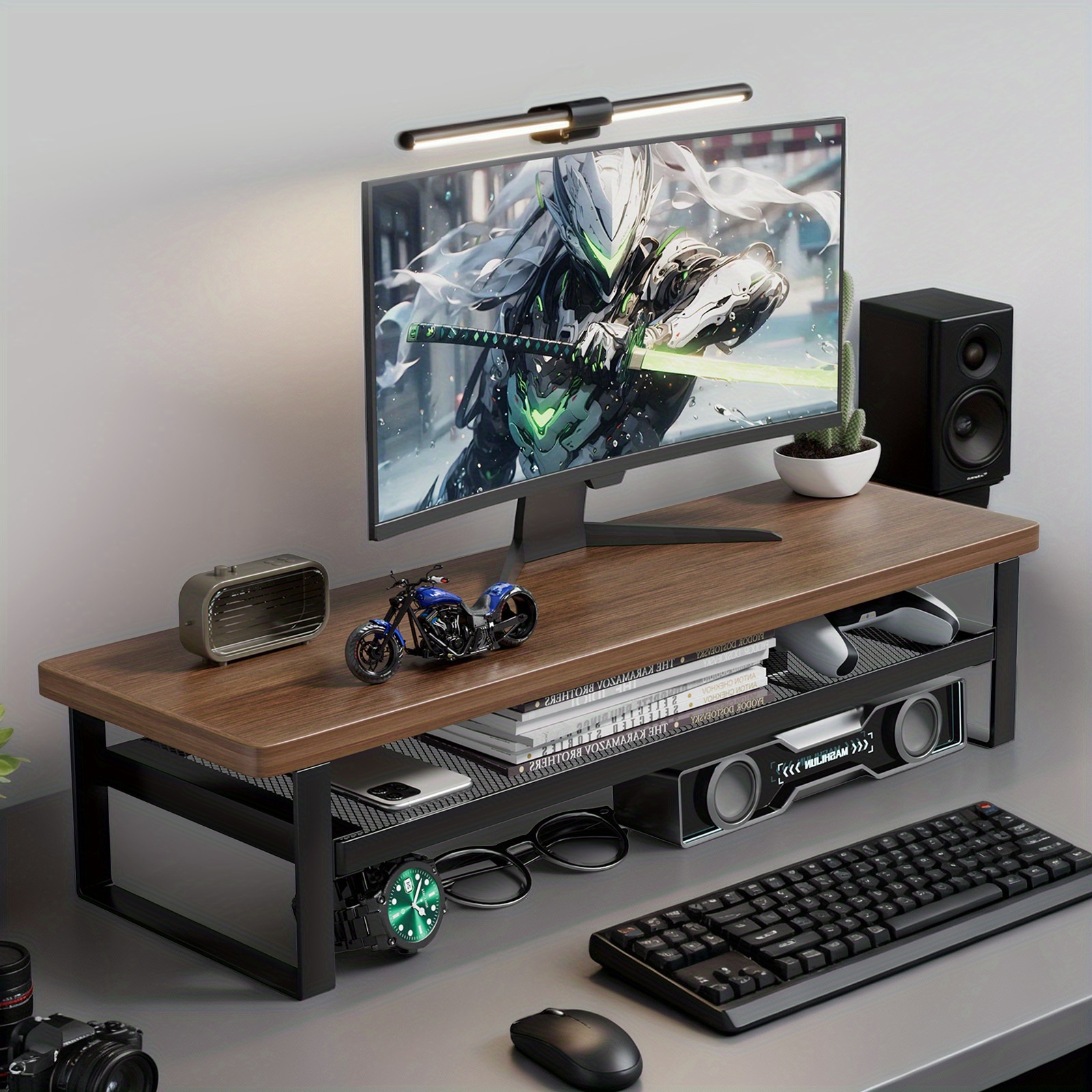 TEMU Supporto per laptop a , staffa di stoccaggio da tavolo, materiale , per laptop, monitor, rack di stoccaggio multifunzionale per ufficio e uso .