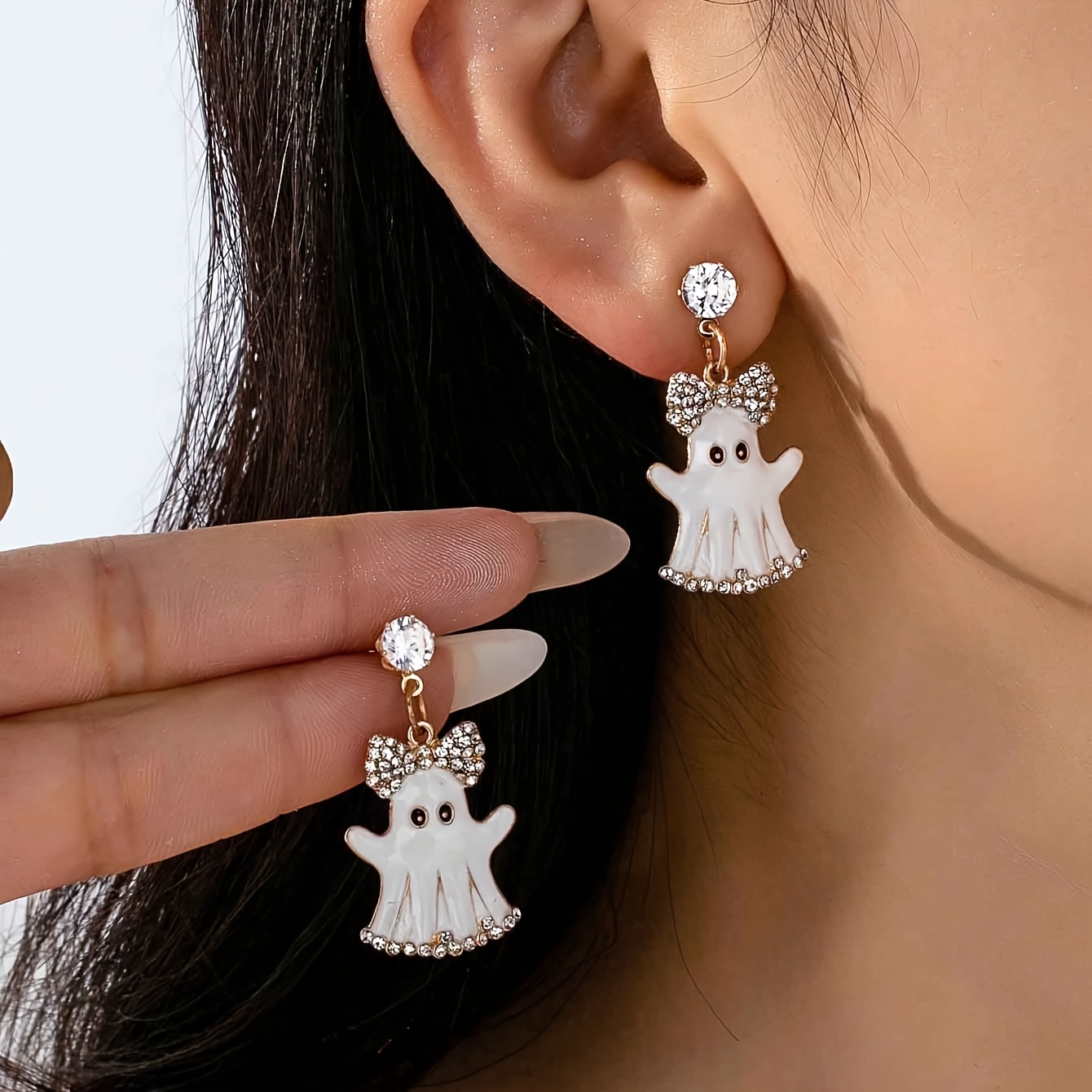 TEMU Boucles d'oreilles pendantes mignonnes de dessin animé pour Halloween