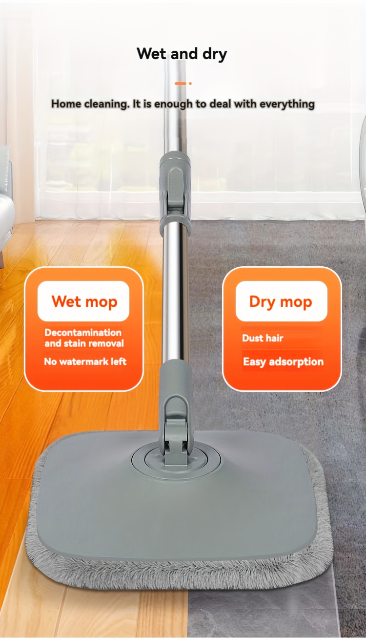   automatic cleaning mop and bucket set no power needed     room bedroom bathroom   cleaning tool details 4