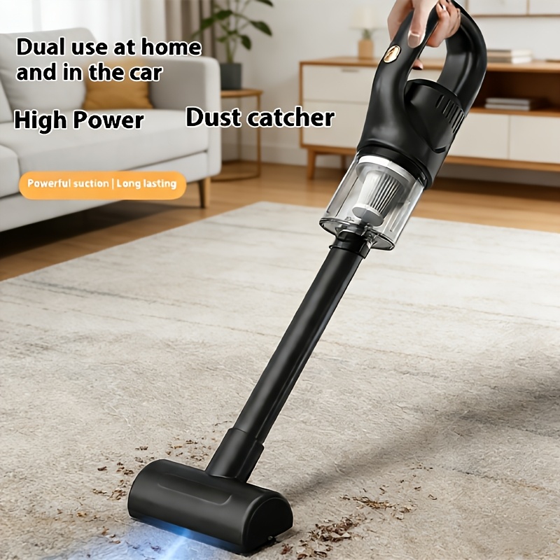 item picture 1pc Wireless Home Stick Vacuum Cleaner High Power Cordless Strong Suction Handheld Vacuum for Sofa Carpet Floor Office Car Portable Compact Lightweight