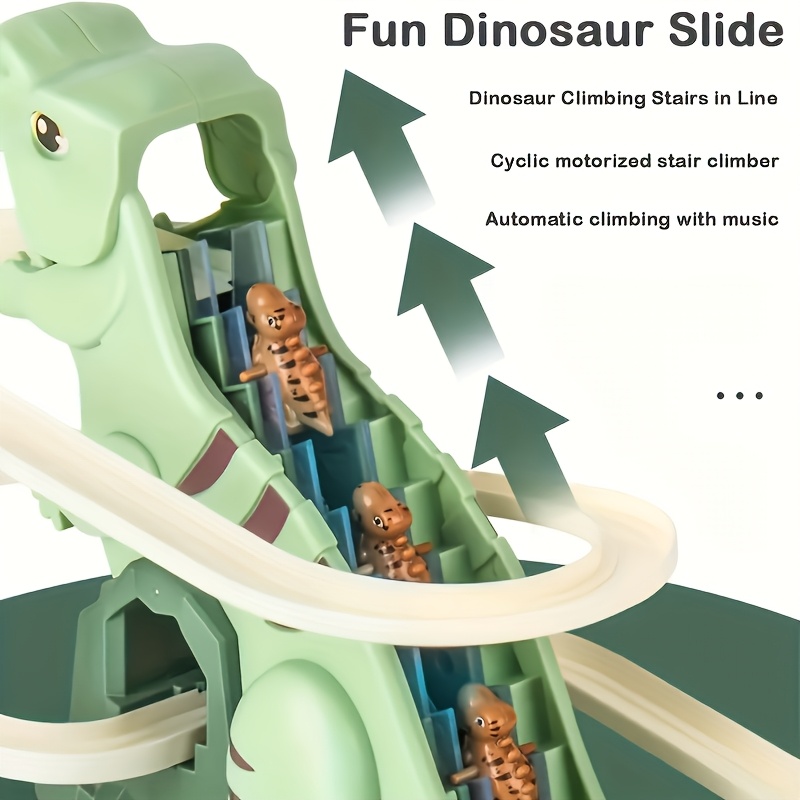 Dinosaur Assembly Puzzle Electric Slide Track Toy Car