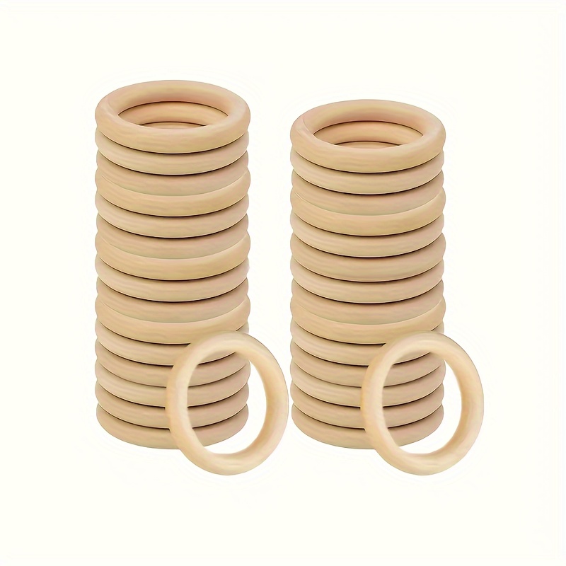 

10pcs 50mm Natural Circles Wooden Round Rings For Crafting Diy Jewelry Making Decorations Handmade Supplies