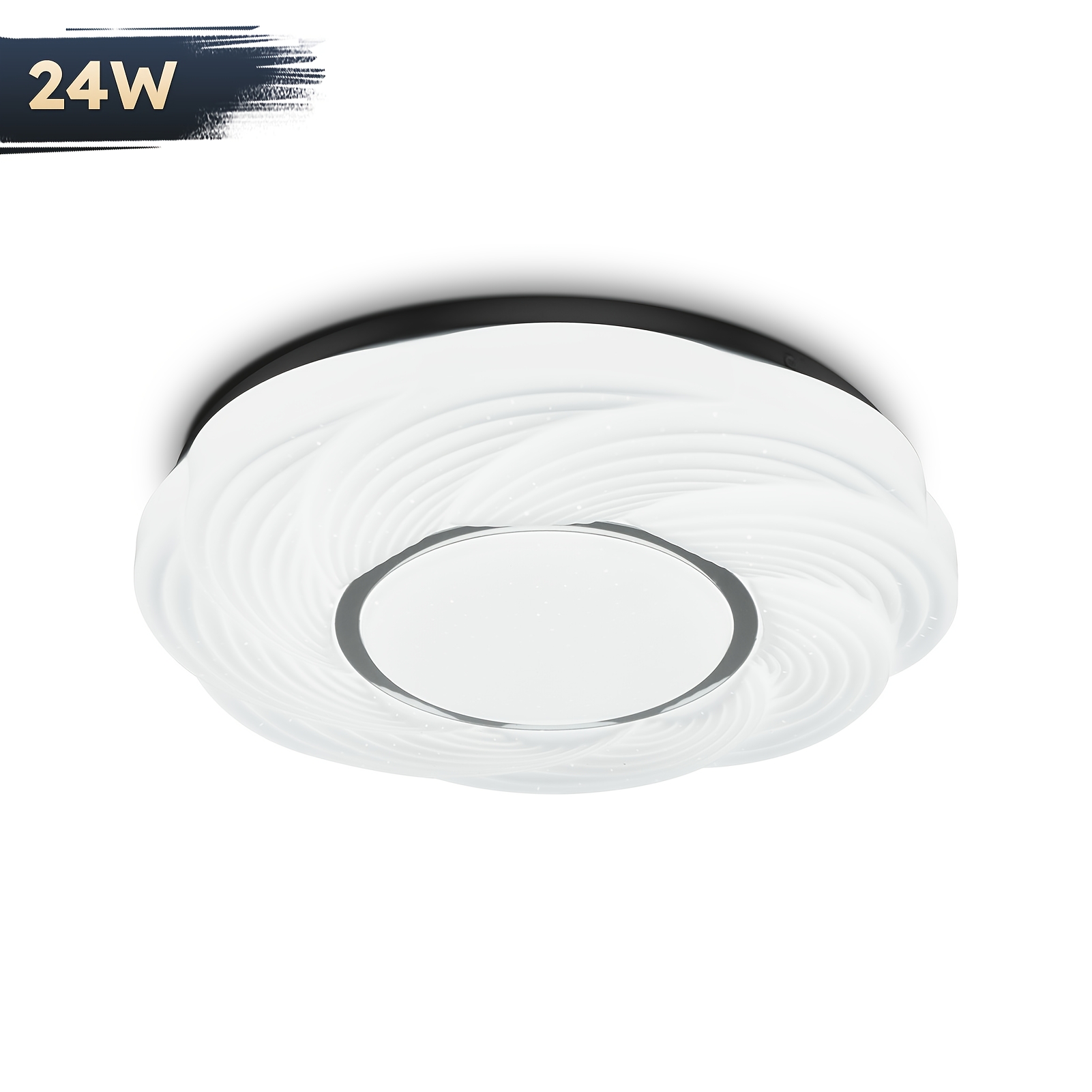 TEMU 24w Modern Led Ceiling Light, Cool White Led Flush Ceiling Light, Led Cream-style Bedroom Lamp, Hotel Bathrooms, Room Lamp, Simple Main Bedroom