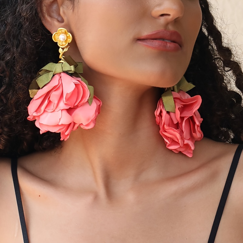 

Bohemian Style Flower Tassel Earrings For Women, Vintage Elegant Drop Dangle Ear Accessory, Chic Party Fashion Jewelry