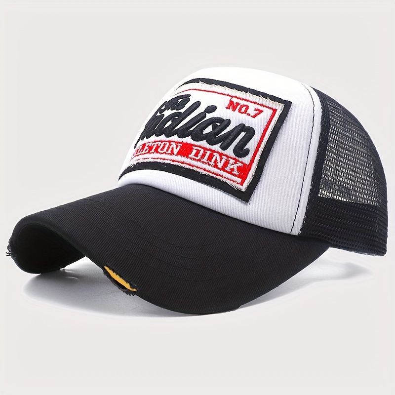 New Summer Fishing Baseball Cap With Embroidery And Mesh, Men's And Women's Casual Hip-hop Dad Hat
