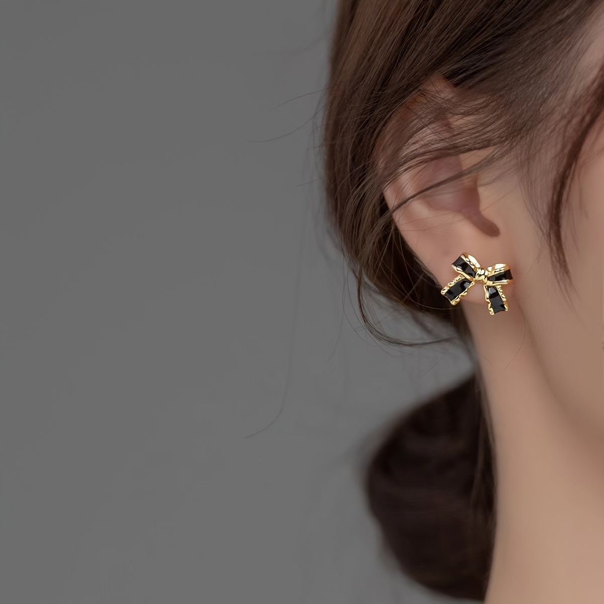 

Elegant Bowknot Stud Earrings Zinc Alloy With Iron Ear Needle For Women - Cute No Plating Butterfly , Suitable For Daily And Party , For All (pair)