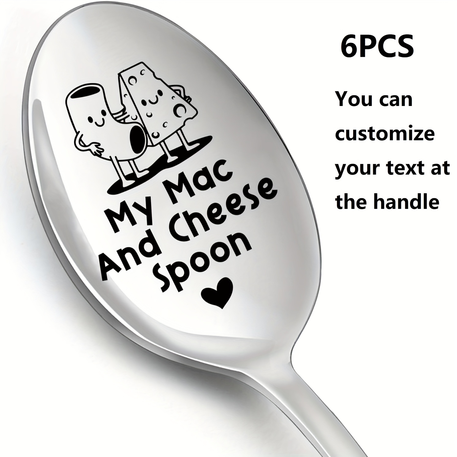 colheres de aço inoxidável personalizadas em conjunto de Temu - Main Image