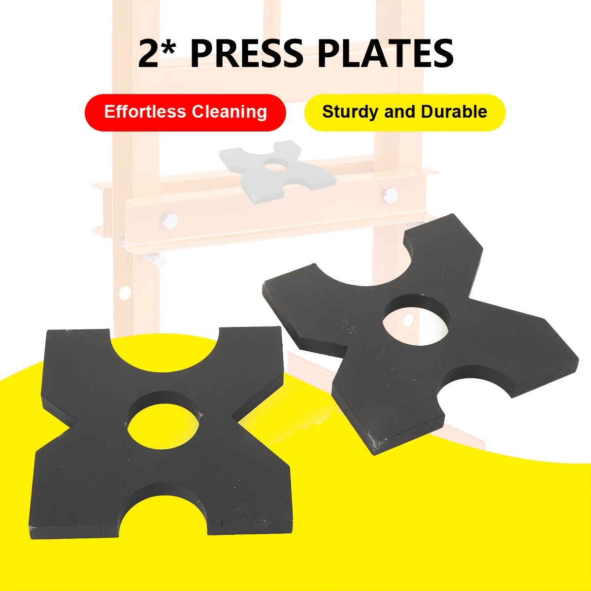 Image of 2pcs Prism Pad, 18x18x1.6cm Prism Plate For 20t Workshop Press Hydraulic Press, 16mm Thickness Press Plate