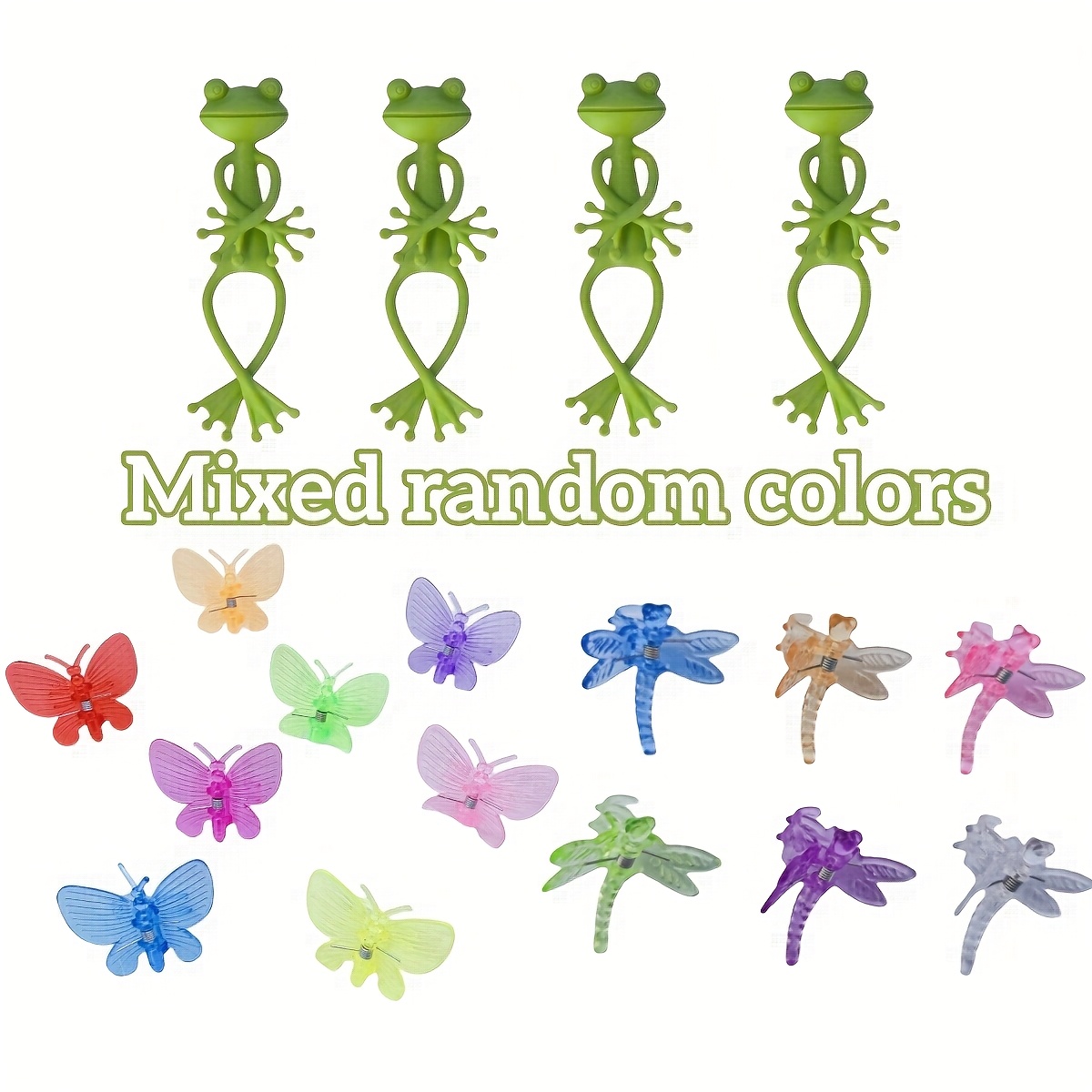 TEMU 18pcs Frog Plant Stand, Climbing Plant Fixing Stand, Dragonfly, Cable Tie, Support Stand, Plant Support Stability, Branch Tie, Suitable For