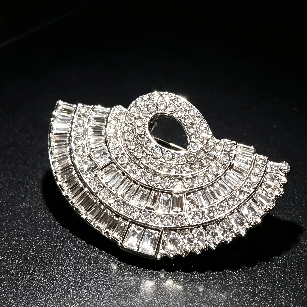 TEMU de diamantes completos de con diseño de pavé de cristal, estilo banquete europeo, artesanía pesada, accesorio de ropa de Z78