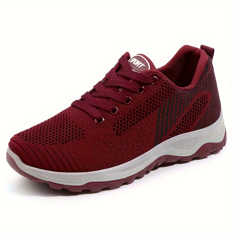 womens colorblock casual sneakers lace mesh platform soft Temu