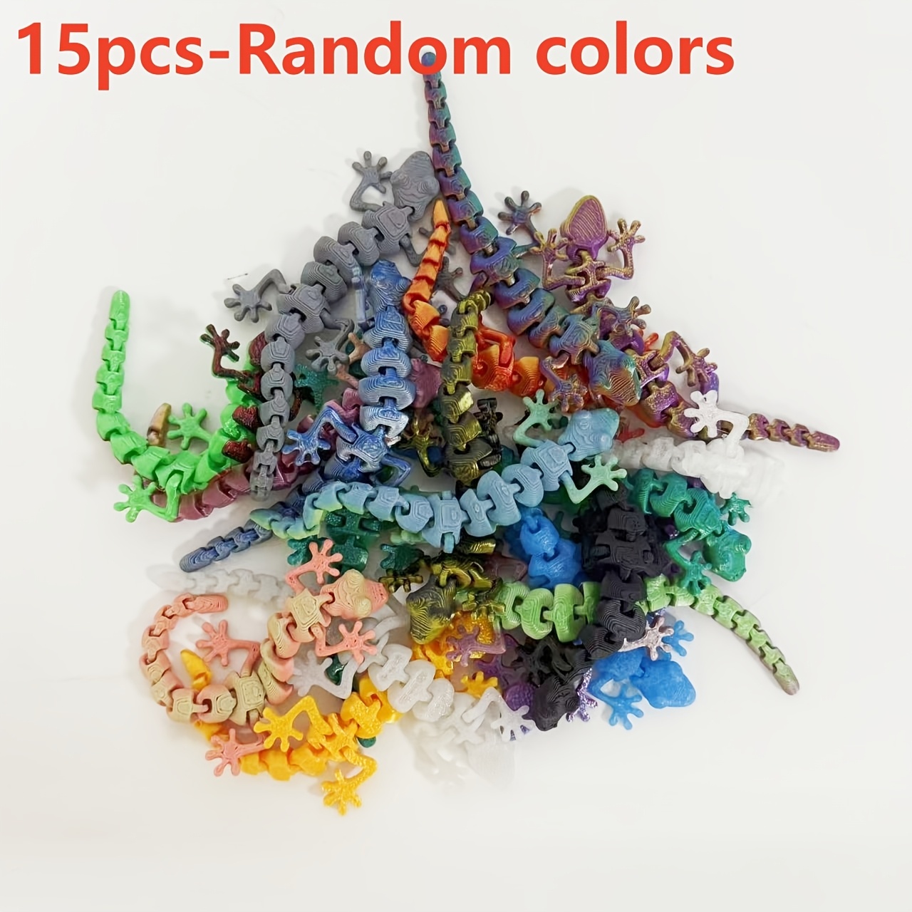 3D Printed Decorative Gecko, Random Gradient Colors