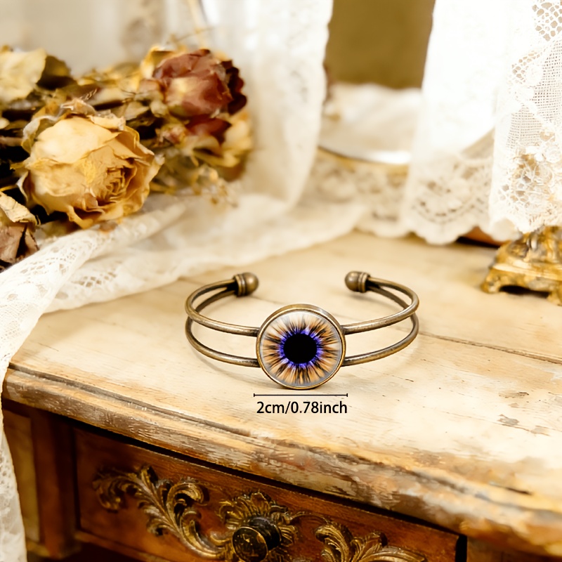 Women's Packaged Antique Cyan Double-Layer Adjustable Bracelet