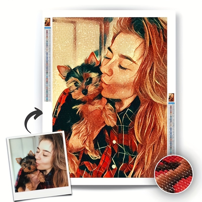 Custom Diamond Art Painting From Photo Customized Diamond Painting Kits For Adults Full Drill Round Square 5D DIY Personalized Diamond Art Customize Diamond Painting for Home Wall Decor