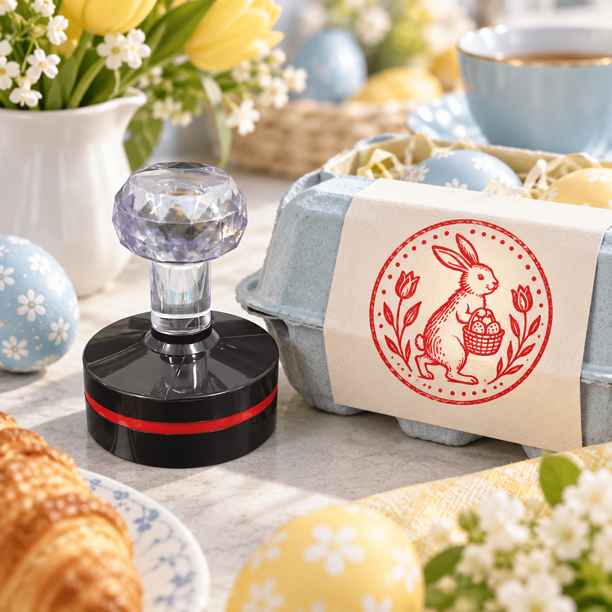 Custom Round Stamp for Logos, Names, and Dates