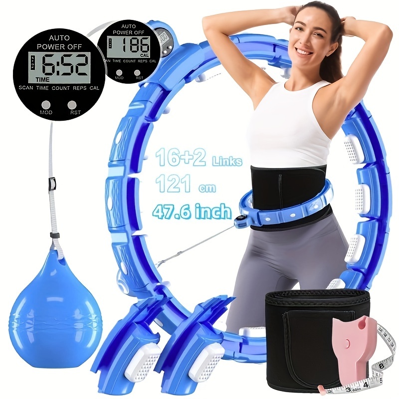 Smart Weighted Fitness Ring Hoops For Adults Weight Loss, Quiet Infinity  Hoop With Ball, Fitness Hoop Plus Size 128cm/50.39in, Silent Fitness Hoop