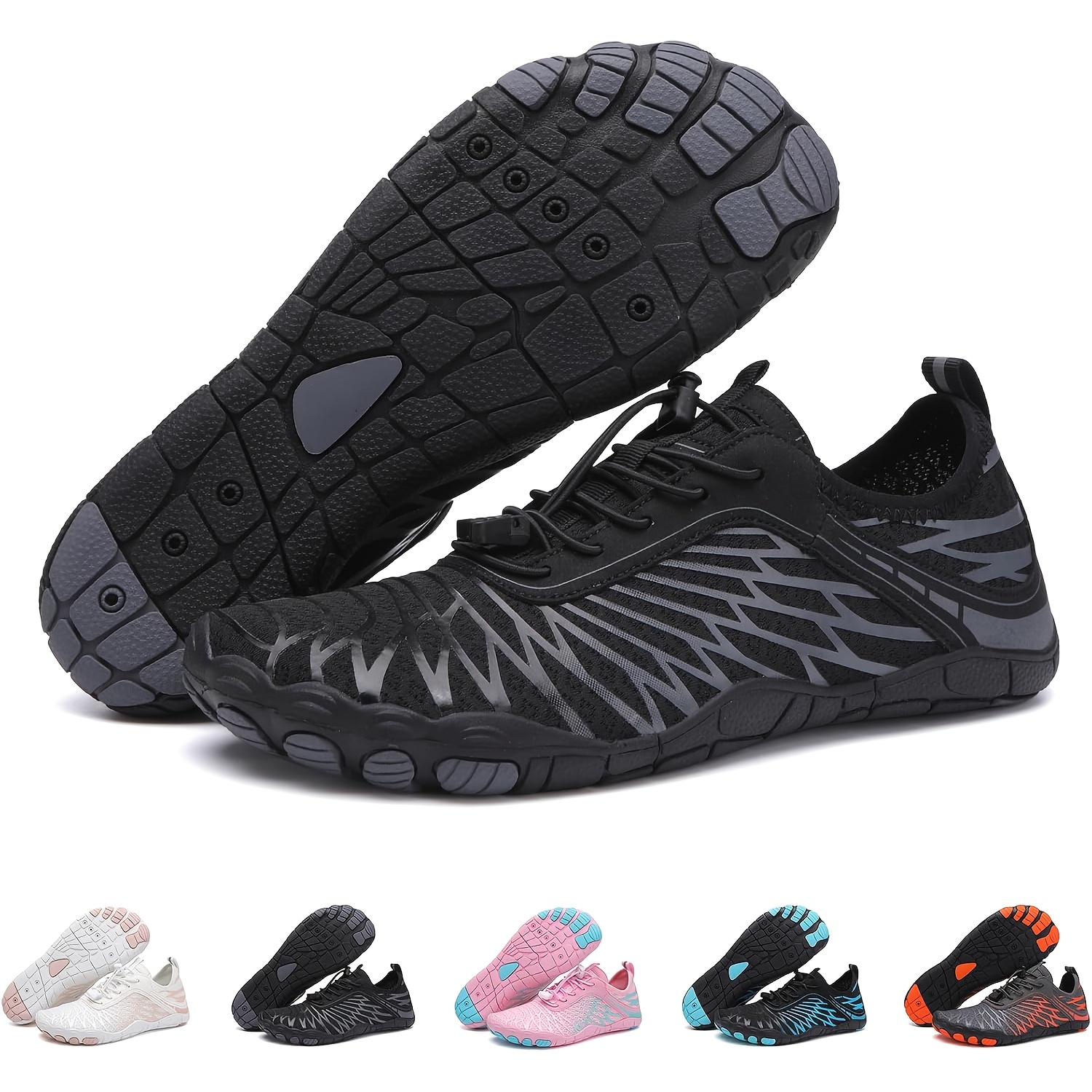 TEMU Women's Barefoot Water Shoes, Wide Toe Box Sneakers For Women, Lightweight Quick-dry Breathable Non-slip Footwear For Beach, Pool, River,