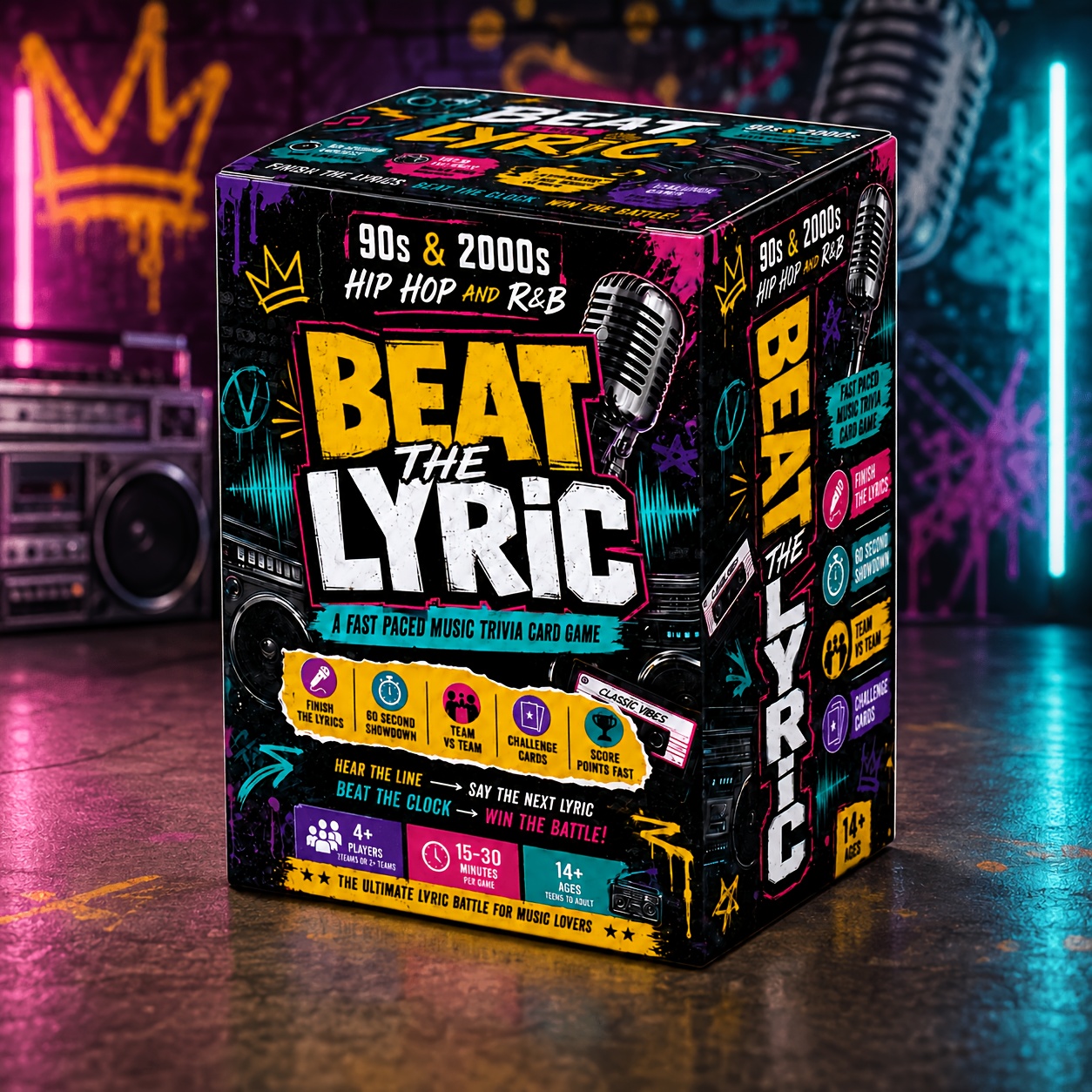 TEMU Music Trivia Card Game Finish The Lyrics Party Game Fast Team Challenge With 60 Second Rounds For Gatherings Parties Music Lovers And Great Gift