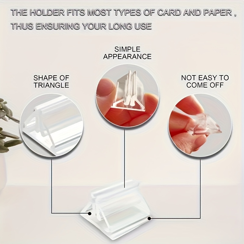 Forty Acrylic Display Stands, Suitable for Holding Photos and Business Cards, Ideal for Office Workstations, Exhibitions, Parties, and as Mini Storage Solutions for Home Offices