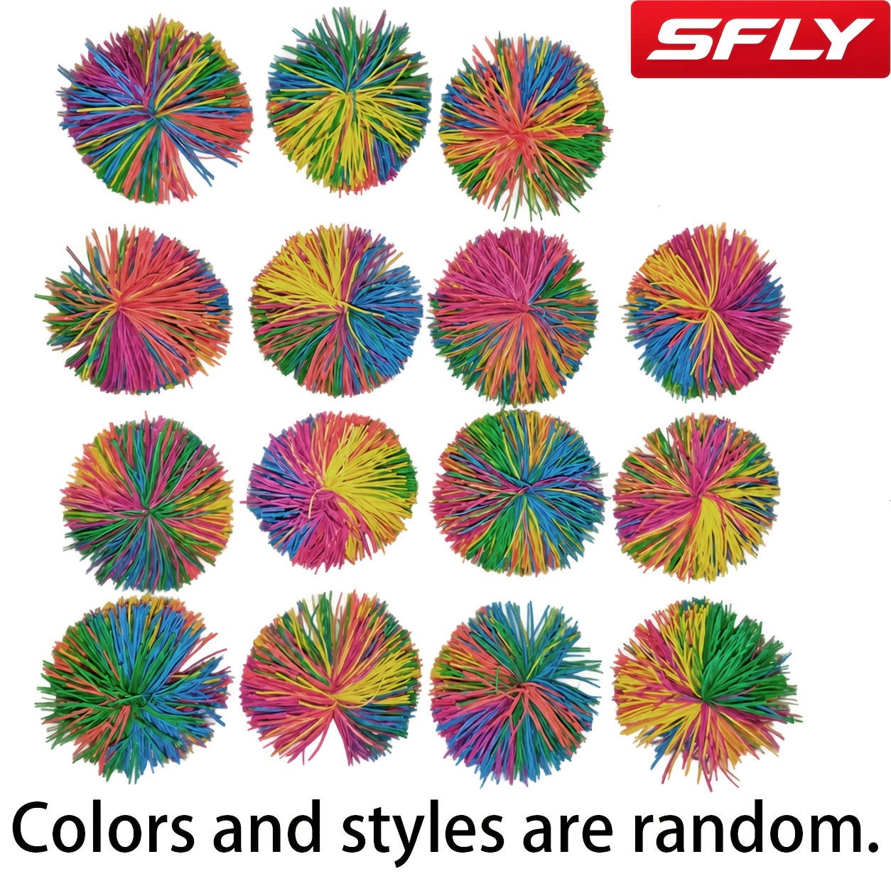 TEMU (15pcs) Elastic String Balls, Colorful Favor Balls, Birthday Fillers, Classroom Prize Toys, Multi-colored Surprise Balls (colors And Styles Are