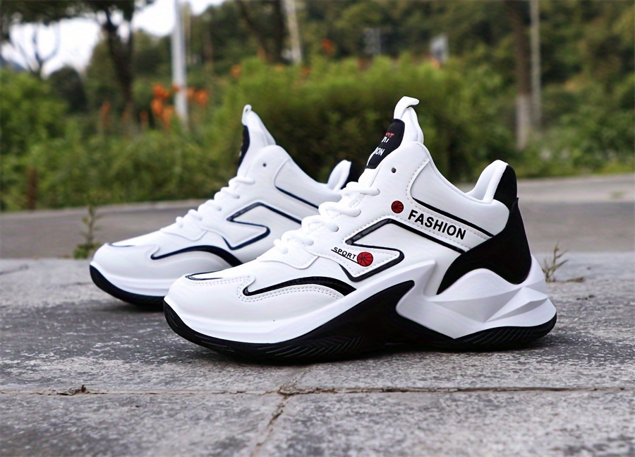 Tenis de basquetbol para hombre con caña alta y cordones, cómodos y con absorción de impactos, ideales para entrenamiento al aire libre en todas las temporadas