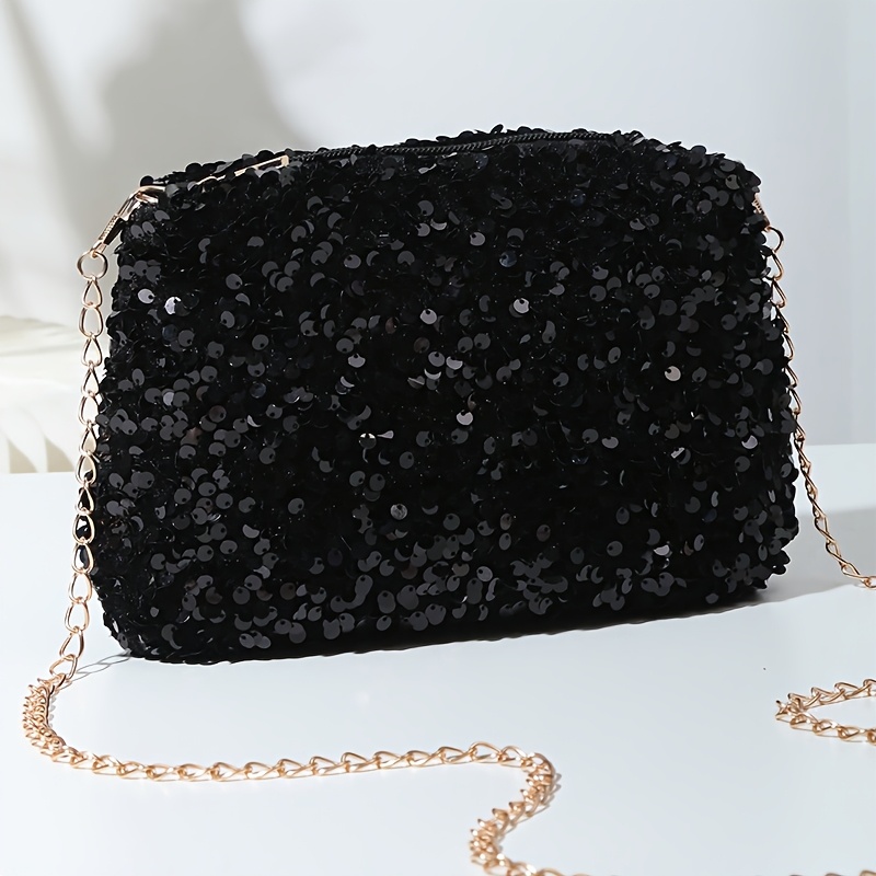 TEMU Sparkling Sequin Shoulder Bag, Crossbody Bag, Versatile Party Bag, Suitable For Travel, Vacation, And Leisure Activities
