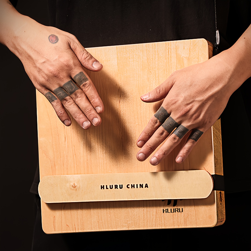 Hluru Travel Cajon Drum - Versatile Hand Percussion for Blues, Jazz & More - Durable Wooden Box with Snare Strings