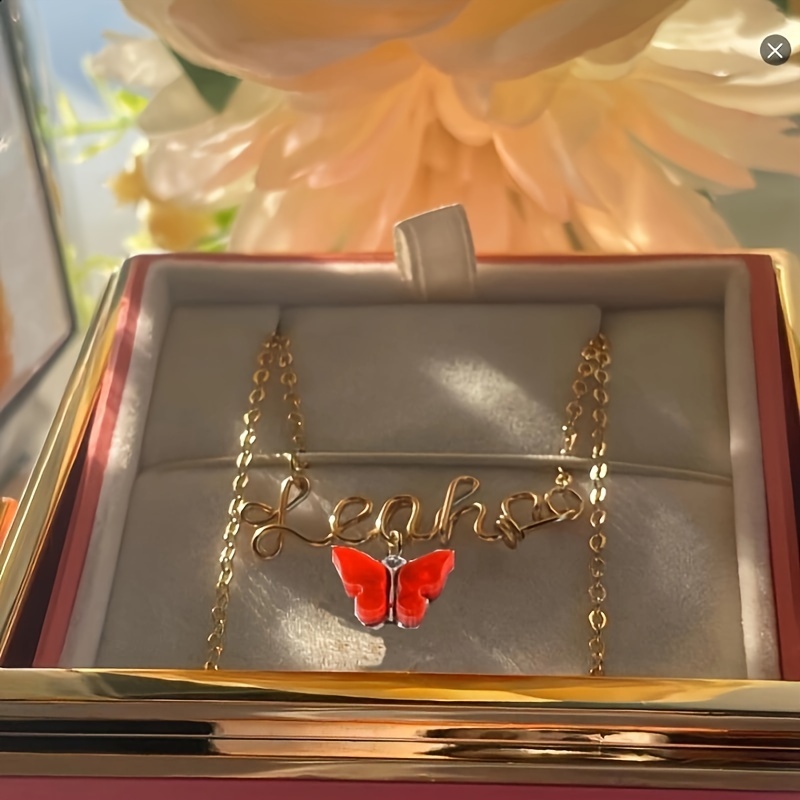 handmade personalized name necklace pendant golden Temu Philippines