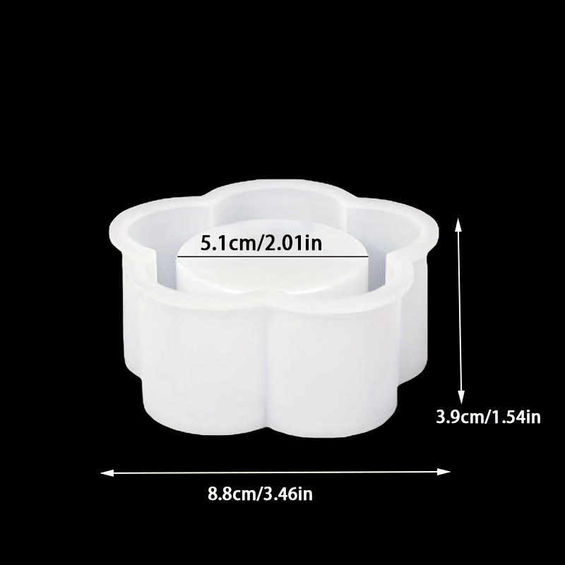 Resin Mould Petal Candle Holder Silicone Mould For Round Concrete Succulent Pots, Cement Plaster Epoxy, Candle Jars, Resin Crafts Candle Holder Making Home Decoration