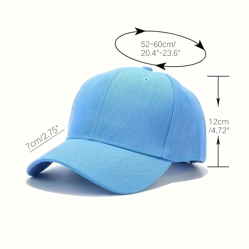 Women'S Summer Fitted Adjustable Baseball Cap, Solid Color, Sun Protection, Polyester, Woven, with Holiday Theme, for Women, Men, Outdoor
