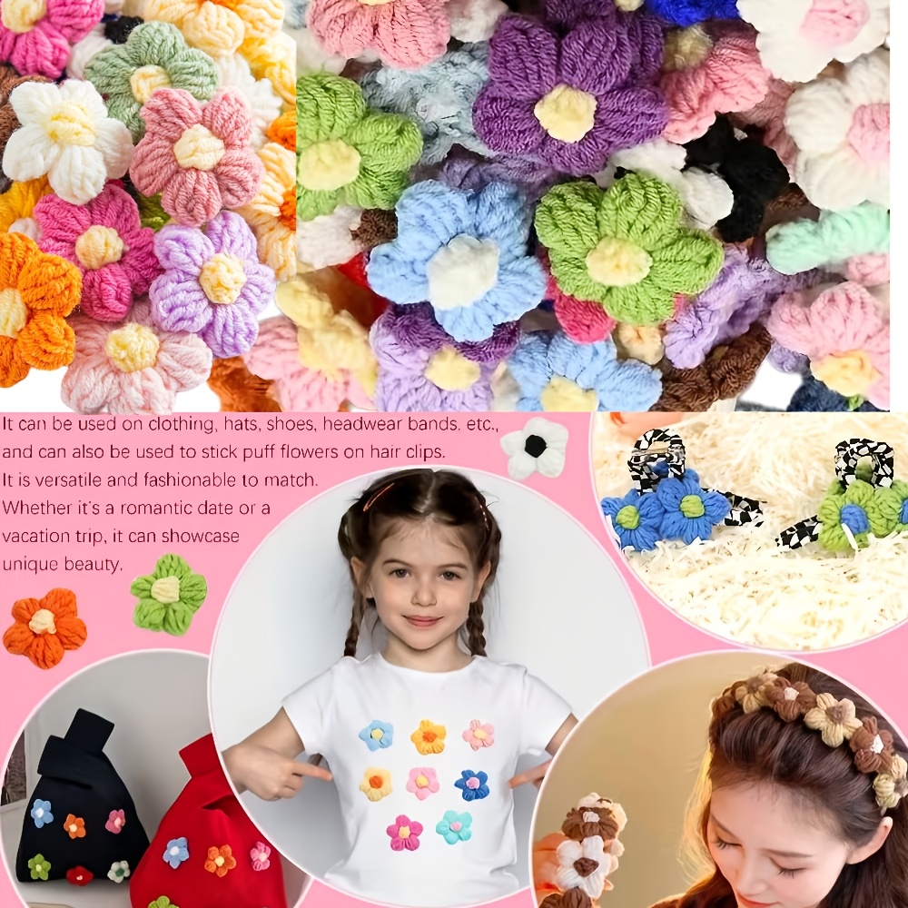 TEMU 36pcs Fleurs au Crochet Faites Main - Couleurs Vibrantes, Douces et Confortables, pour , Anniversaires, Décoration Intérieure, Ornements de
