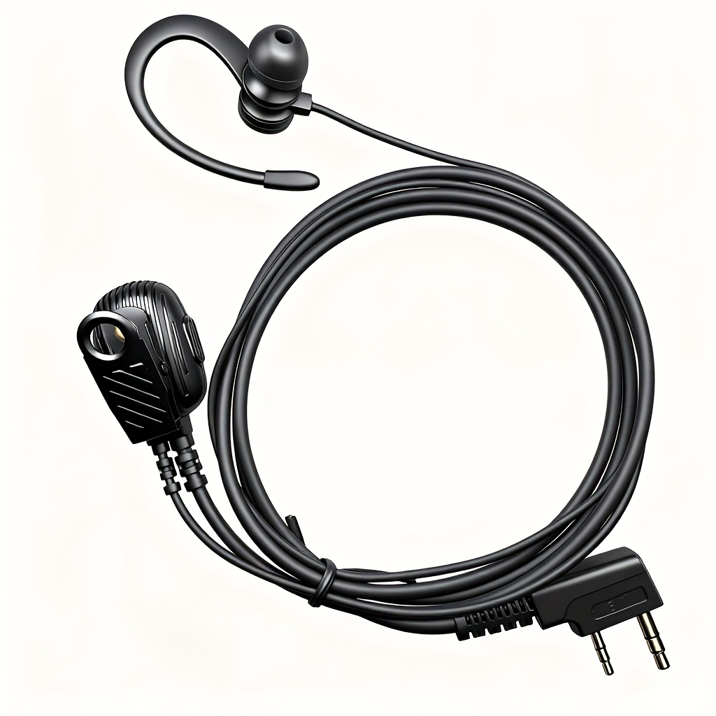 TEMU A Headset With A Microphone For Walkie-talkies, Type G, Suitable For Rt22, Rt68, Rt21, H-777, H-, , Compatible With Baofeng , 888s, And Kenwood