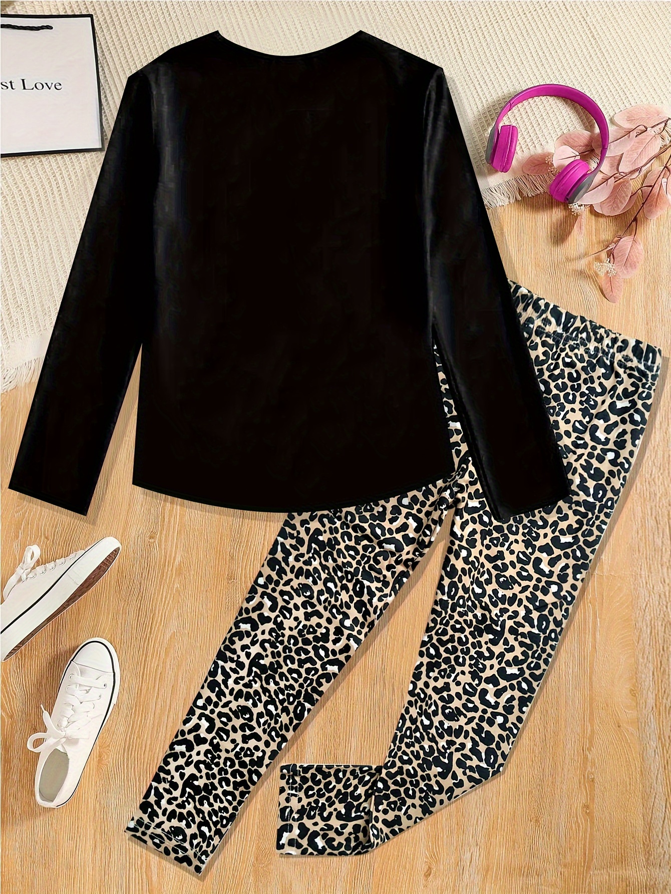 new long sleeve spring autumn girls t shirt set featuring a - Temu Nigeria