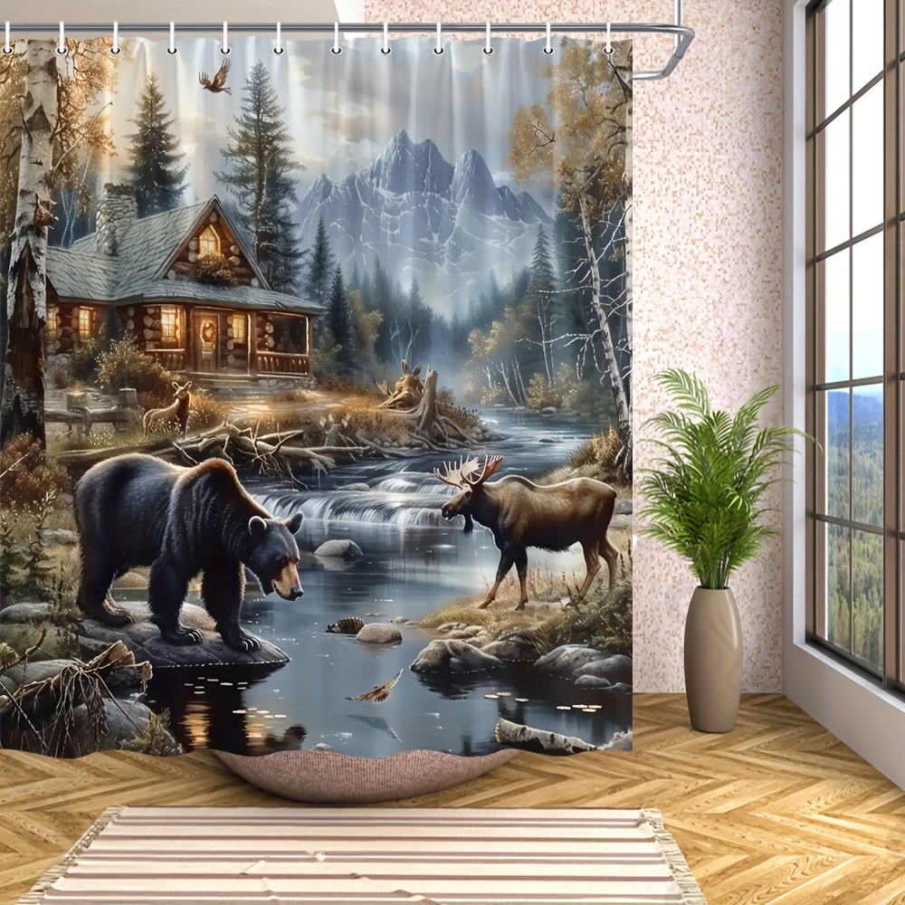 

- Polyester Shower Curtain , And , Bath Decor , , - 180x180cm