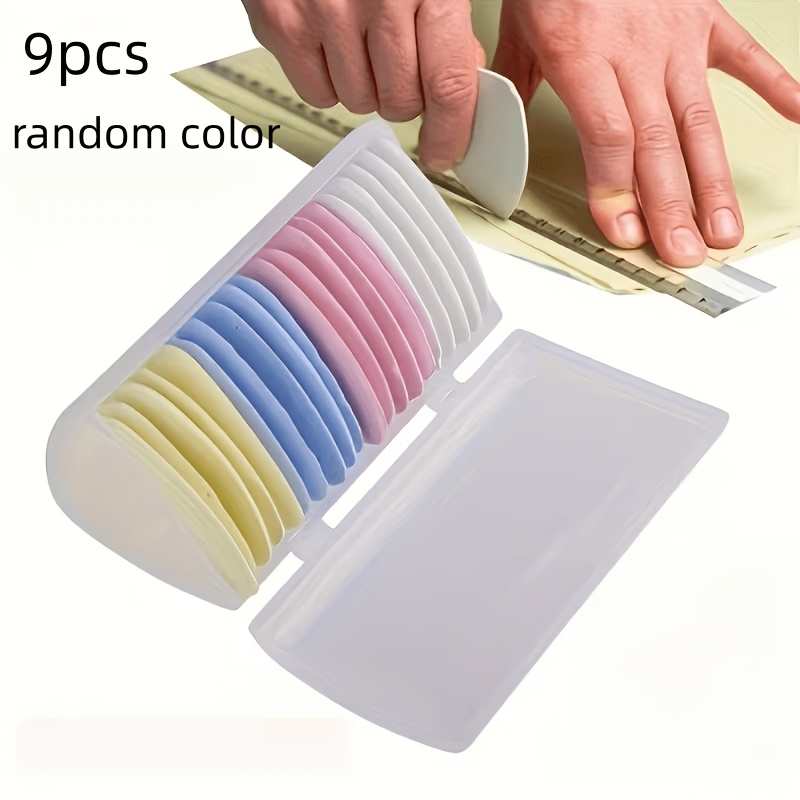TEMU Lot de 9 pièces de triangulaires effaçables pour tissu, outil de pour de bricolage, de courtepointe, de patchwork, de couture et d'artisanat,