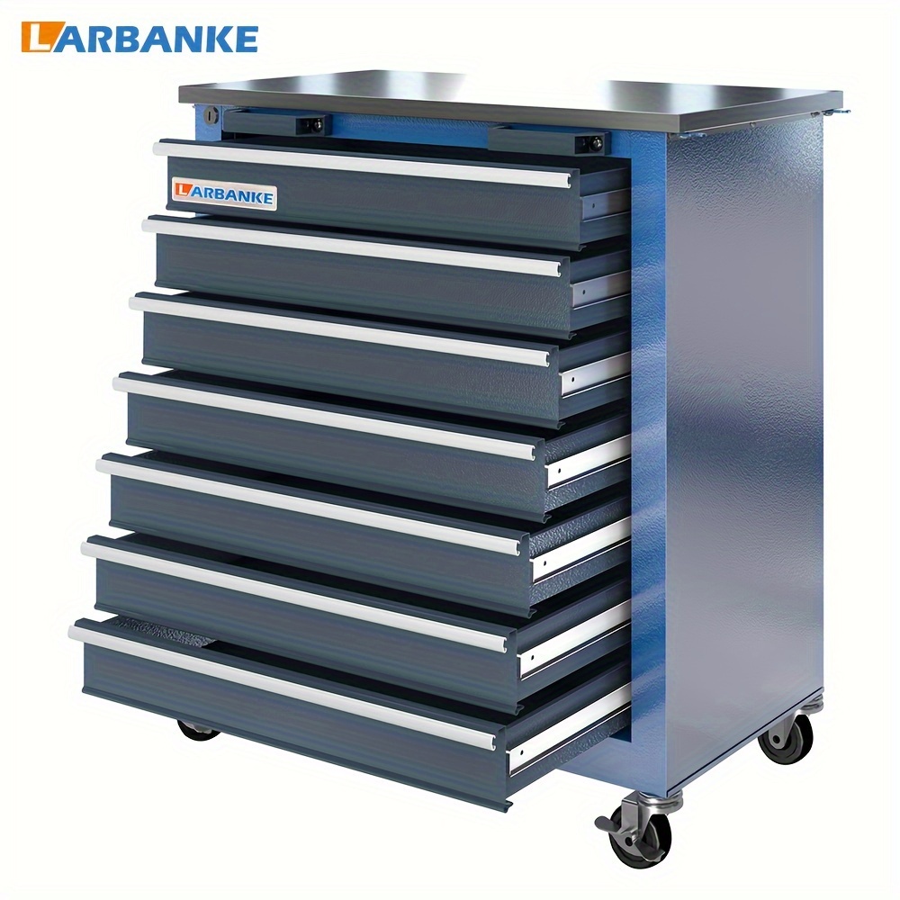 

Tool Chest, 7-drawer Multifunctional Tool Cabinet, Rolling Tool Chest On Wheels With Keyed Locking System, And 4 Foot Pad, Tool Chest Can Be Combined Cabinet Set With 5-drawer Tool Cabinet
