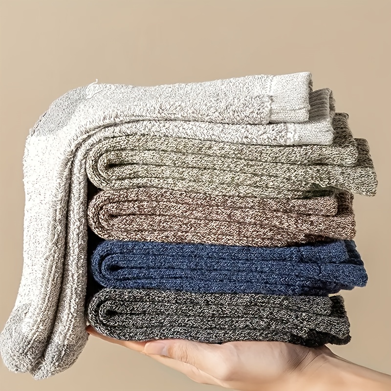 6 Pairs Men Women Winter Warm Socks, Thick Comfortable